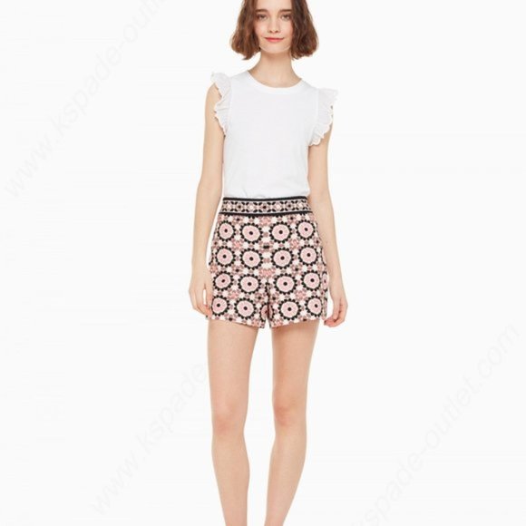 NWOT Kate Spade Floral Mosaic Jacquard Shorts - Picture 5 of 11